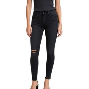 Joes Jeans Womens High Rise Catrin‎ Distressed Black Skinny Jeans 29